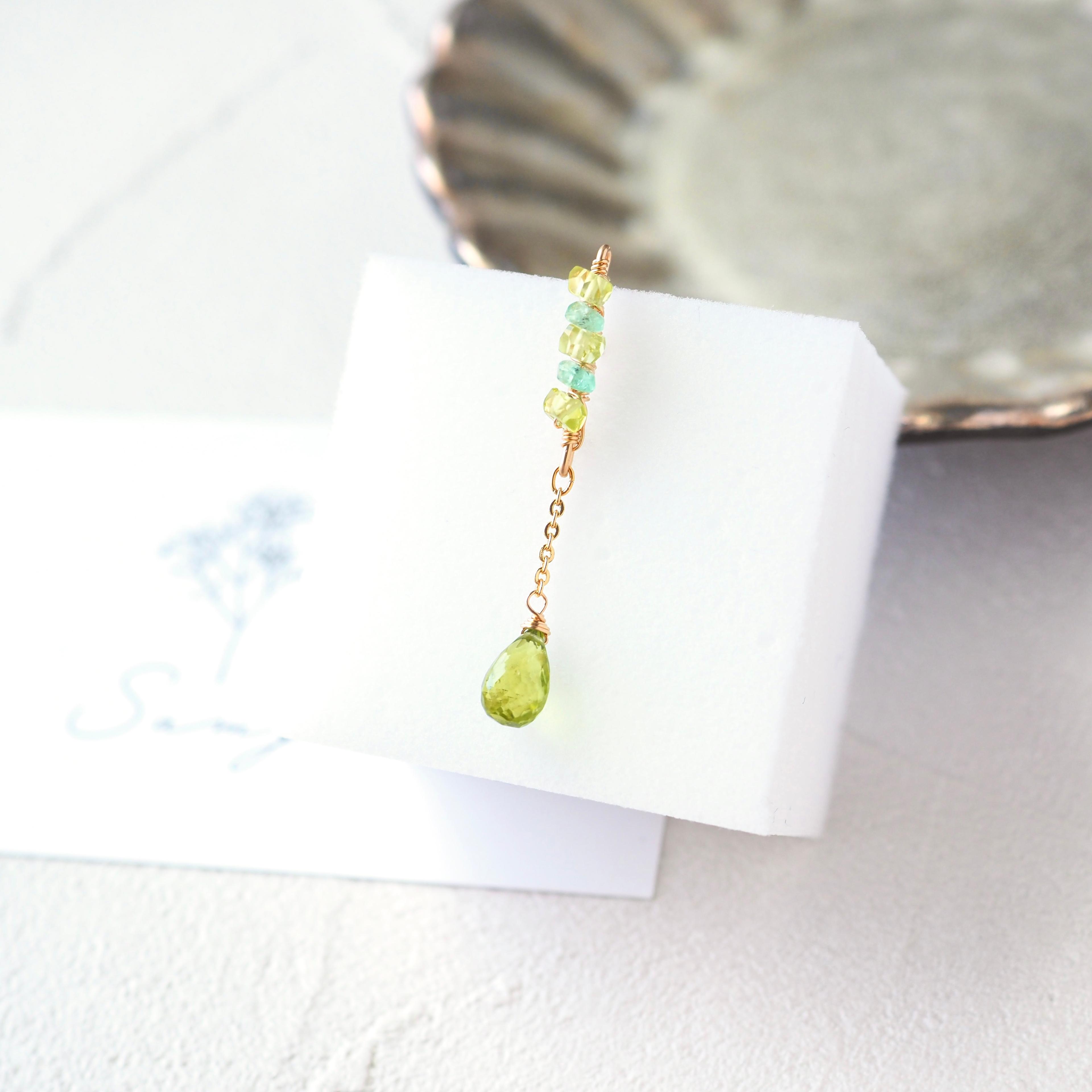 シングルピアス／ペリドット